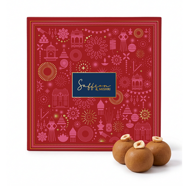 Besan Laddu with Hazelnut Truffle