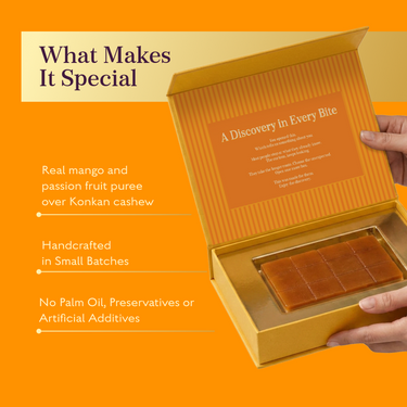 Mango Passion Fruit Kaju Katli Bar
