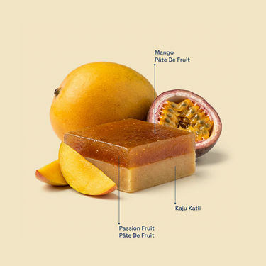 Mango Passion Fruit Kaju Katli Bar