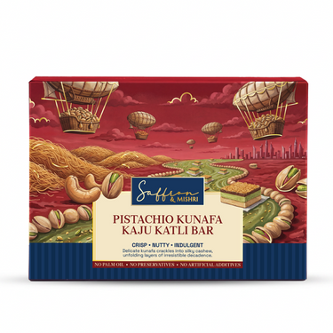Pistachio Kunafa Kaju Katli Bar