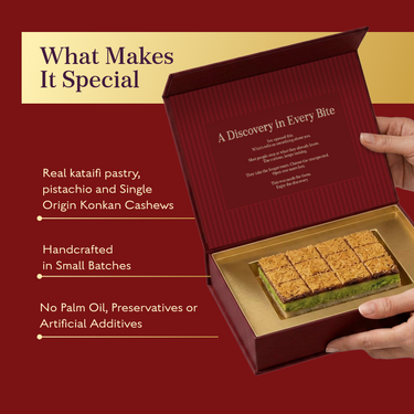 Pistachio Kunafa Kaju Katli Bar