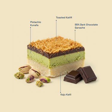 Pistachio Kunafa Kaju Katli Bar