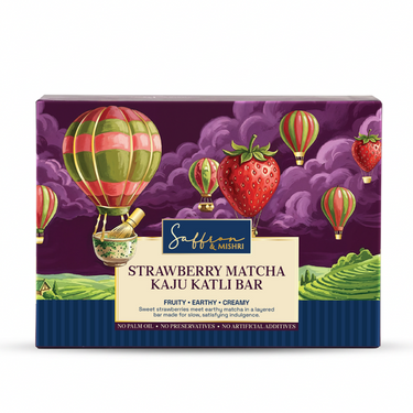 Strawberry Matcha Kaju Katli Bar