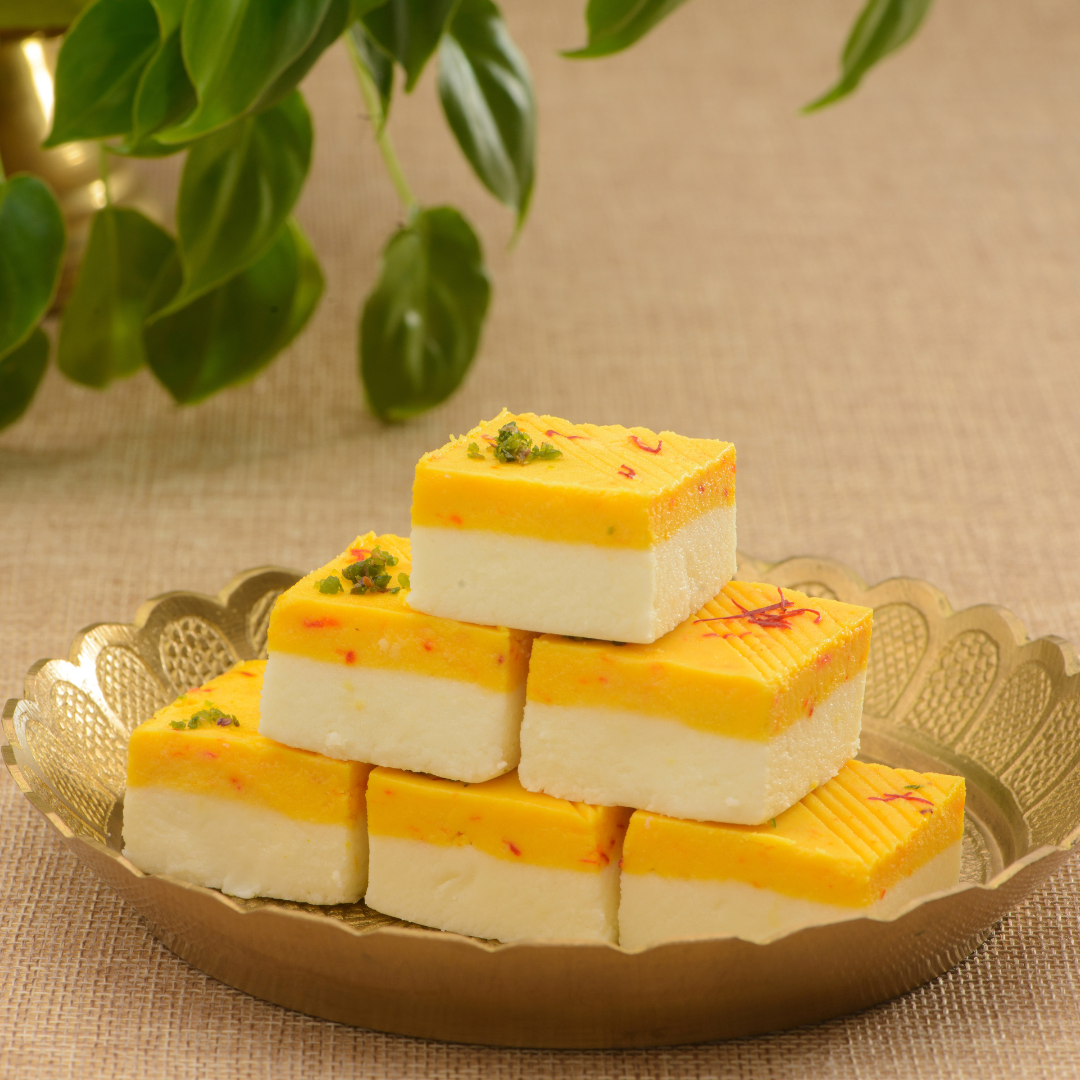 Saffron & Pistachio Sandesh